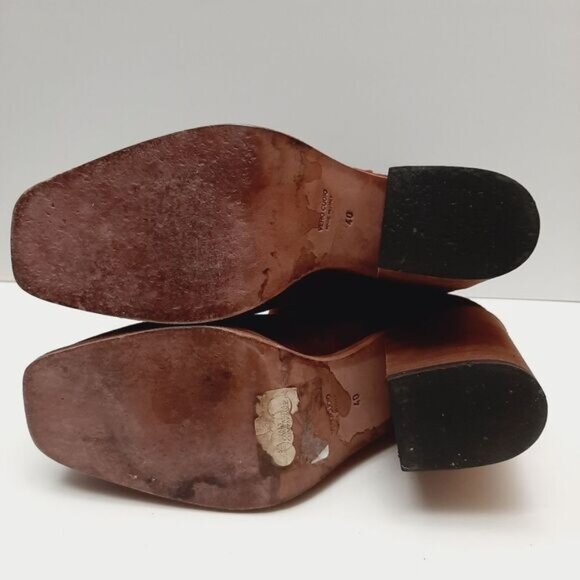 NOW Made in Italy Suede Slip-On Ankle Boot Block Heel Maroon Wine Red Sz Euro 40 - Picture 13 of 16